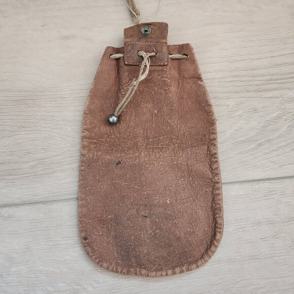 Vintage First State Bank Mountain Lake Minn. Leather Coin Sleeve Pouch Money Bag - Picture 6 of 7